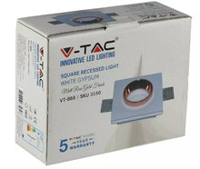 Charger l'image dans la galerie, SPOT CARRE EN PLATRE ENCASTRE GU10 BLANC + ROSE GOLD . V-TAC