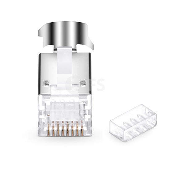 Connecteur RJ45 Cat7 Cat6A Blindé Lot de 20 Fiche Réseau Pass Through POE pou